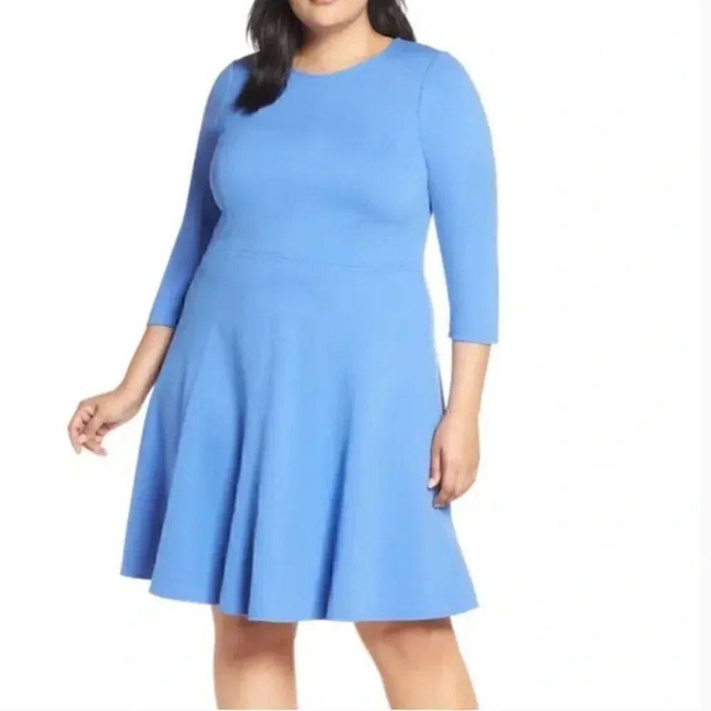 Eliza J. Blue fit and flare Dress size 16W NWT